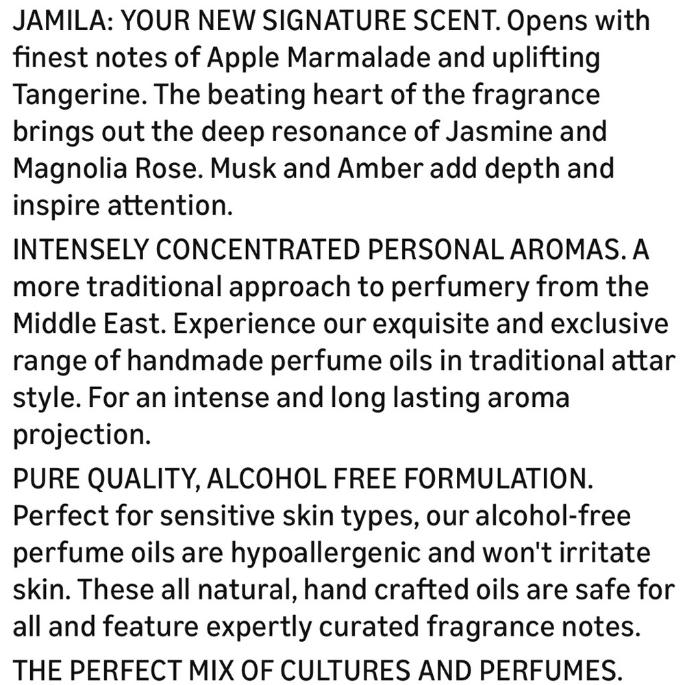 NEW BOXED Swiss Arabian Jamila Perfume Oil Fragrance - Seductive - 0.5 Oz - Picture 5 of 8